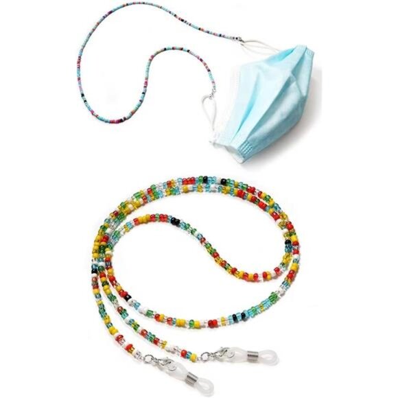 8 Pcs Beaded Eyeglass Chains for Women & Girls, Multifunction Colorful Mask - Picture 6 of 7